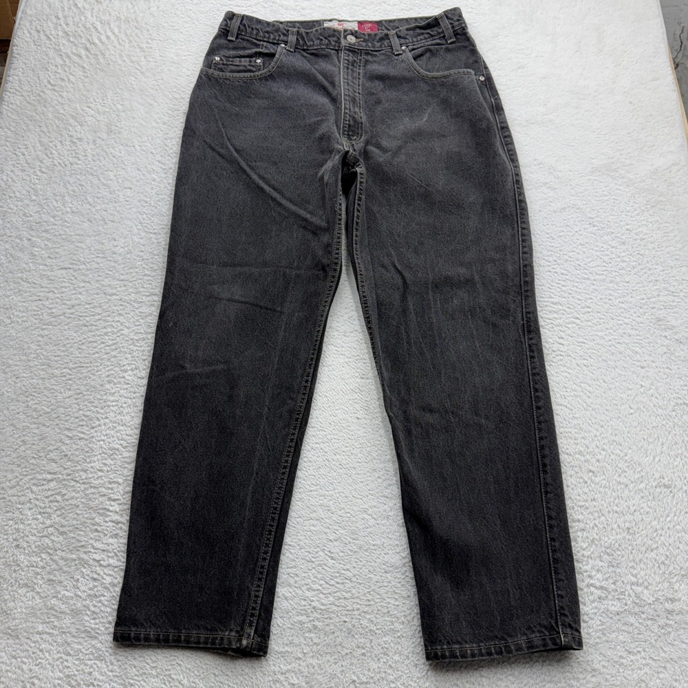 Levi Strauss Signature 545 Mens 38x30 Loose Fit Black Jeans Orange Tab Made USA